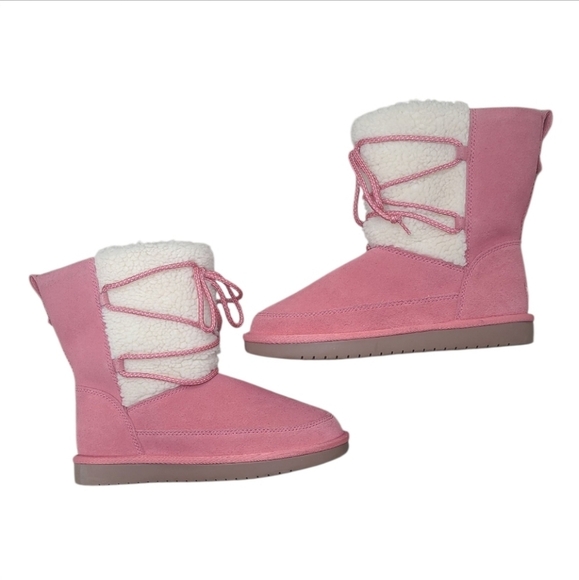 Koolaburra by UGG Child K Michon Short Boot Tearose Size 3 US - Picture 7 of 11